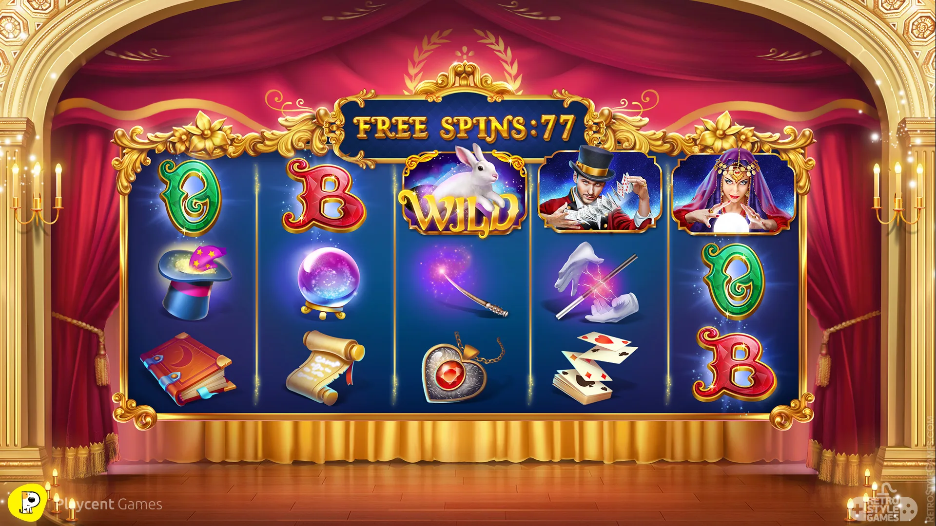 2D Slot Machine Icons Mages Witches Smoke Mirrors